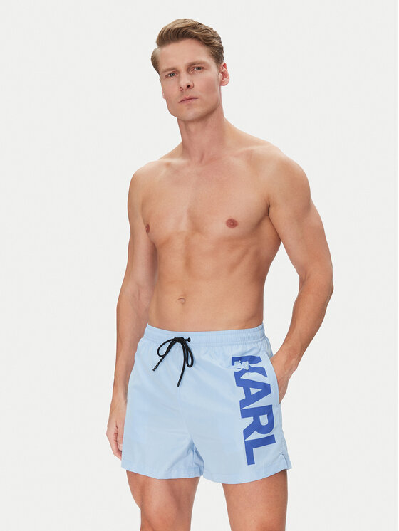 KARL LAGERFELD KARL LAGERFELD Pantaloni scurți pentru înot A1M46013 Albastru Regular Fit
