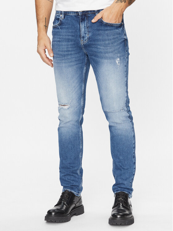 Karl Lagerfeld Jeans Jeans hlače 235D1104 Modra Slim Fit