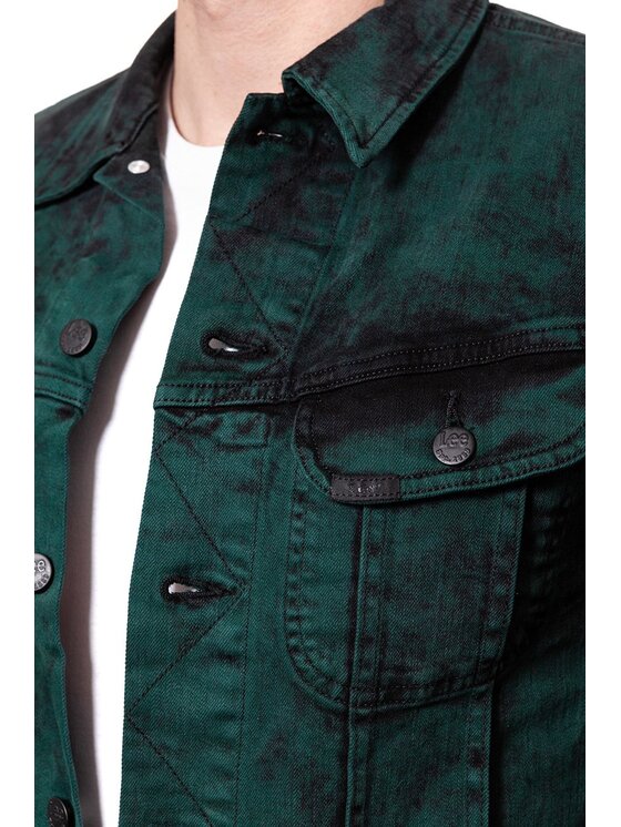 Lee Lee Giacca di jeans RIDER JACKET Verde Slim Fit