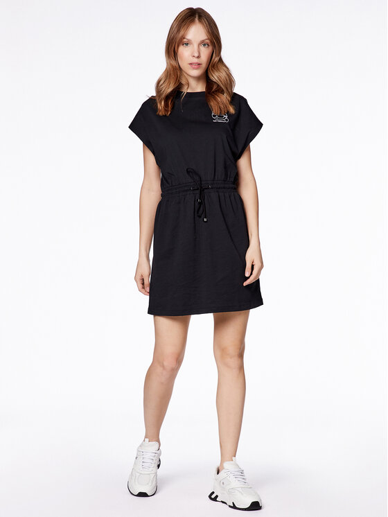 KARL LAGERFELD KARL LAGERFELD Kasdieninė suknelė 230W2231 Juoda Regular Fit