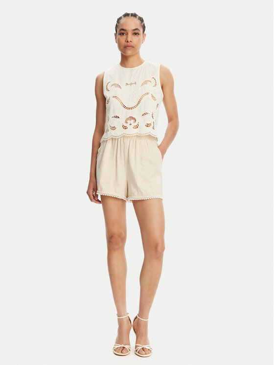 TWINSET TWINSET Top 251TT2165 Bej Loose Fit