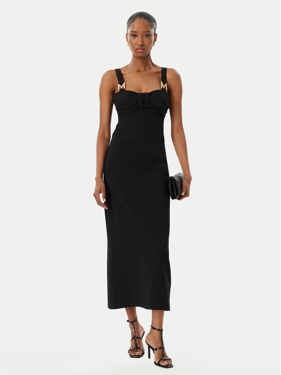 LOLA CASADEMUNT LOLA CASADEMUNT Cocktail obleka MS2616048 Črna Slim Fit