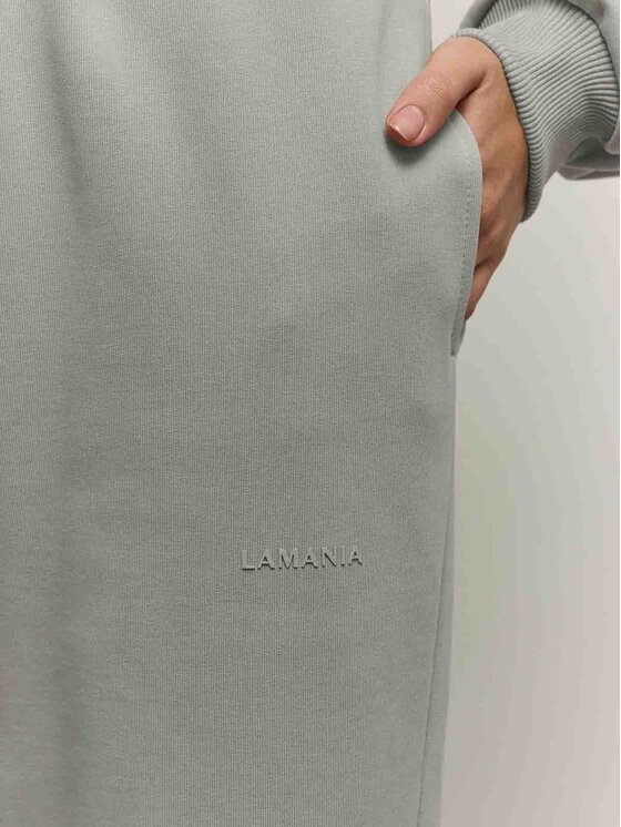La Mania La Mania Kalhoty z materiálu MOTION GREY Šedá Classic Fit