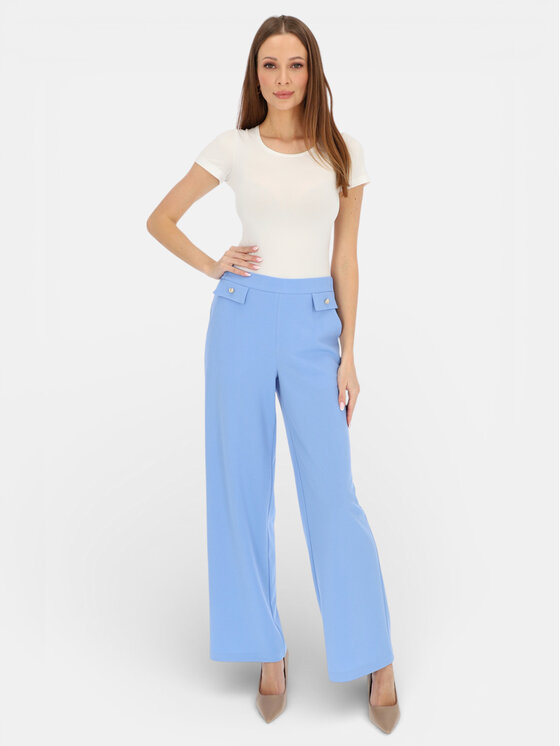 L’AF L’AF Spodnie materiałowe Bella Błękitny Wide Leg