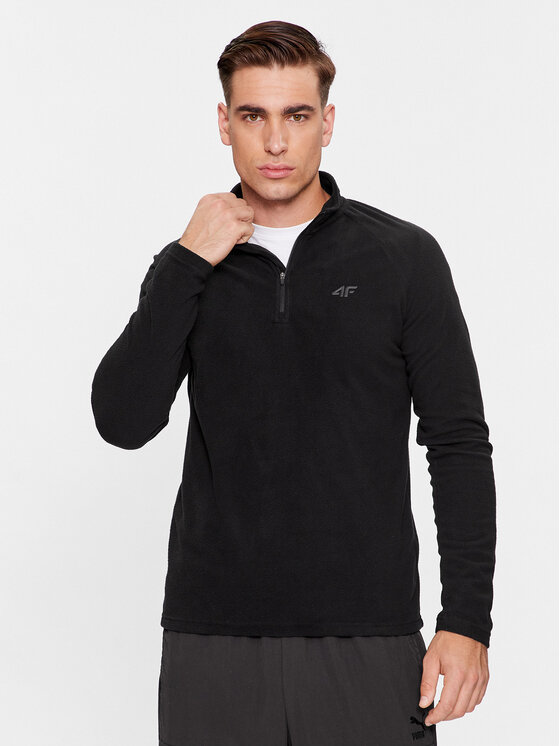 4F Termo bielizeň vrchné diely 4FAW23UFLEM034 Čierna Slim Fit