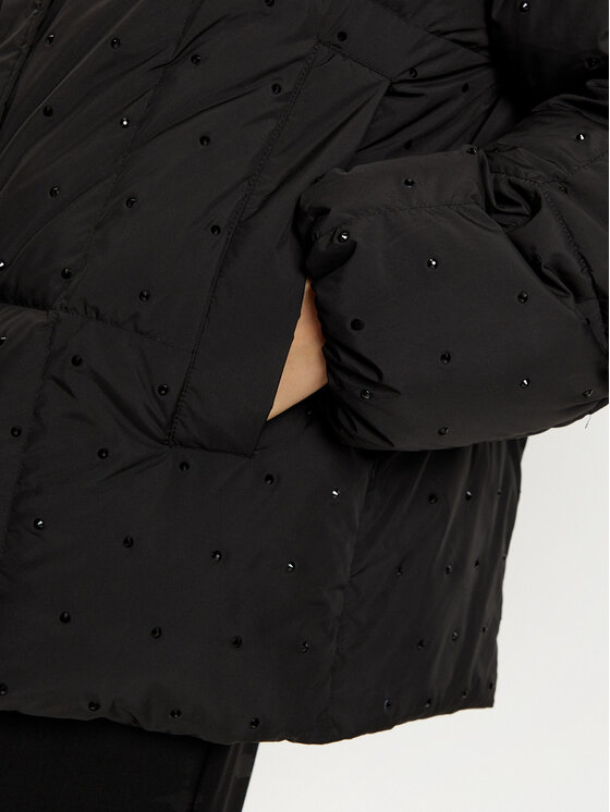 ViCOLO ViCOLO Vatovaná bunda TS0023 Černá Regular Fit