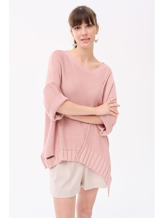 Sweter blue shadow, Różowy, Gustti