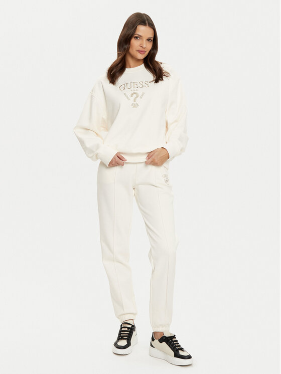 Guess Guess Felpa V5RQ12 KC3D2 Écru Regular Fit