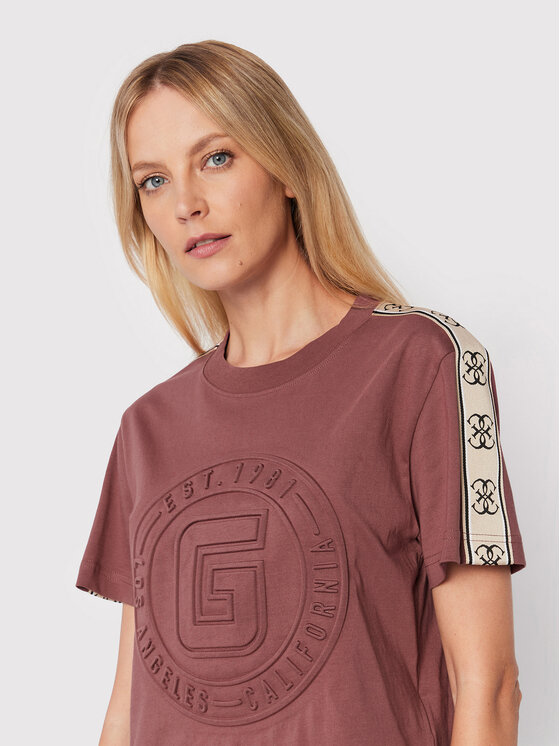 T-shirt V2BI05 I3Z14 Bordeaux Relaxed Fit