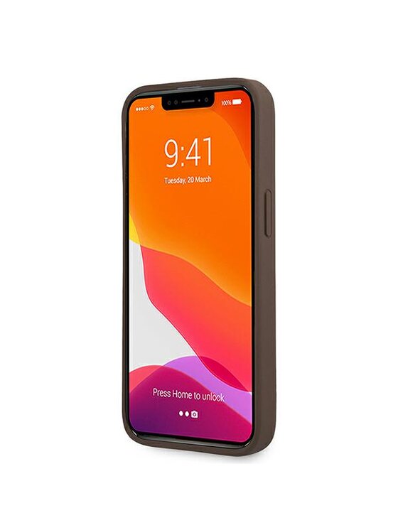 Guess Guess Etui na telefon iPhone 13 Pro Brązowy
