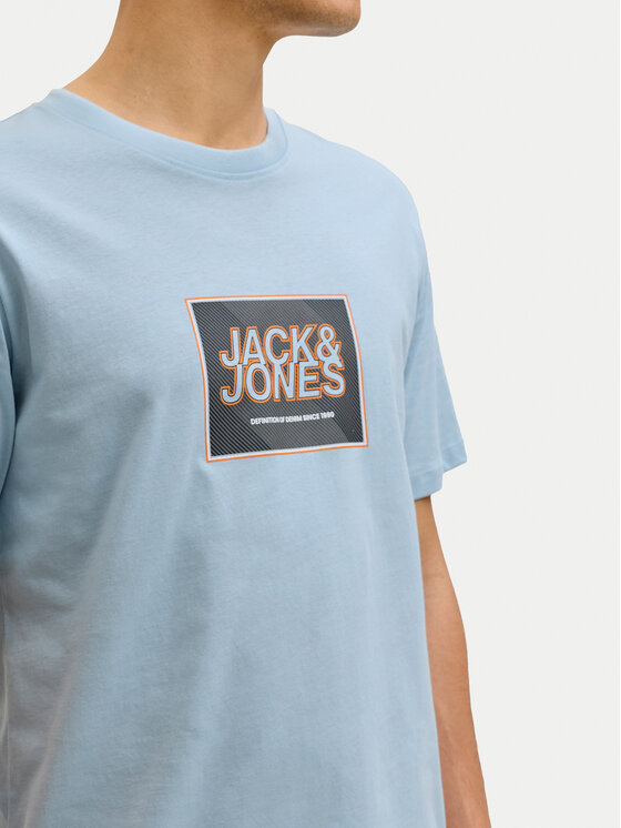 Jack & Jones Jack & Jones Póló Jjrain Tee Ss Crew Neck 12288097 Kék Regular Fit