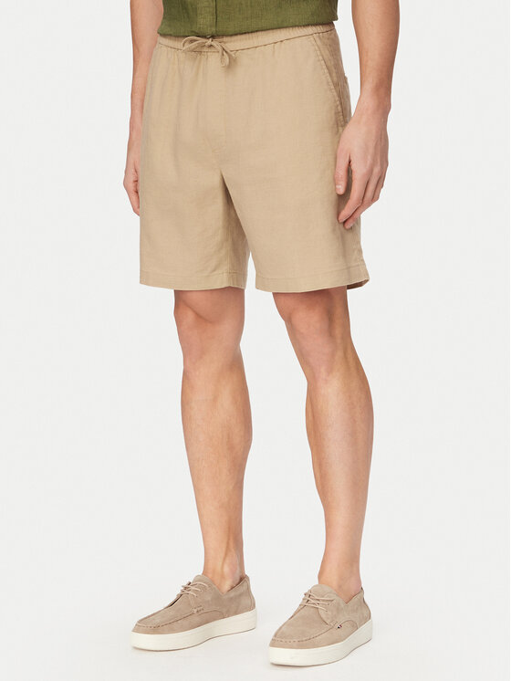 Tommy Hilfiger Pantalon scurți din material Dover MW0MW44353 Kaki Regular Fit