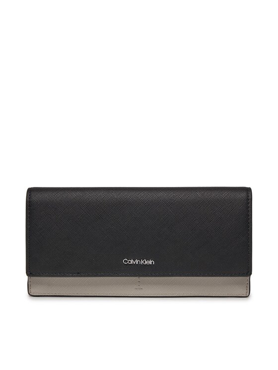 Calvin Klein Veliki ženski Novčanik Business Large Trifold_Saffiano K60K611700 Crna