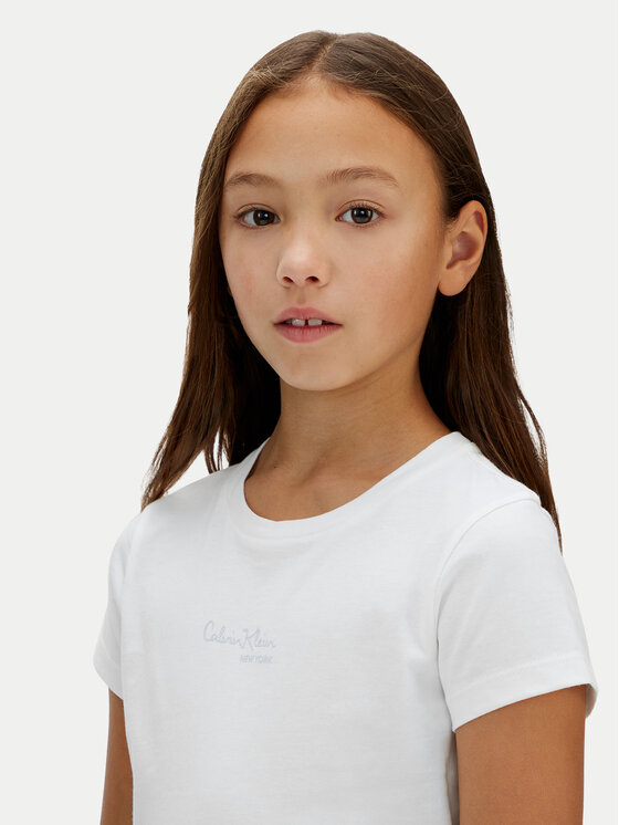 Calvin Klein Jeans Calvin Klein Jeans T-Shirt Signature IG0IG03061 Λευκό Regular Fit