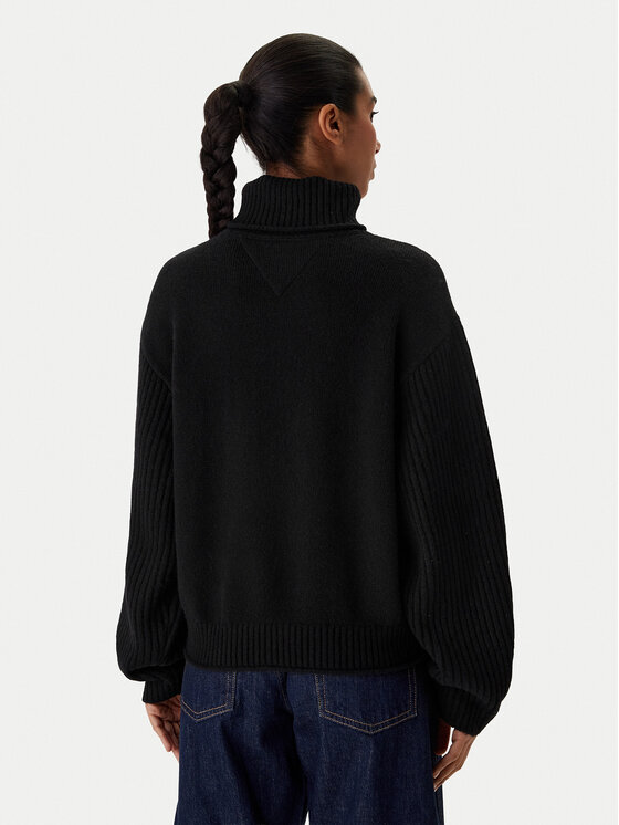 Tommy Jeans Tommy Jeans Dolcevita Flag DW0DW22108 Nero Relaxed Fit