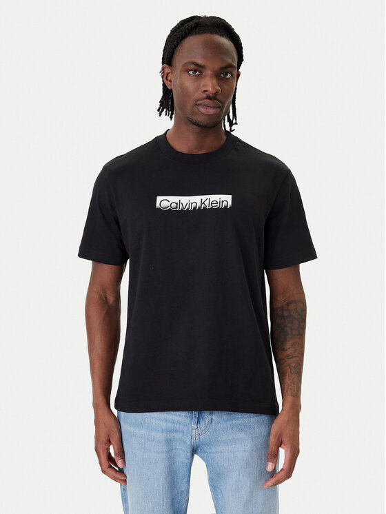 Calvin Klein Tricou LV04LF812G Negru Slim Fit