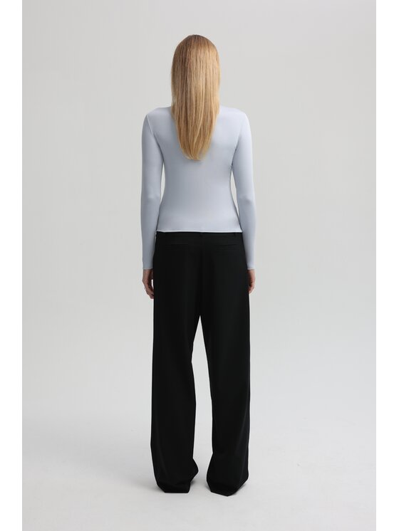 LAGOM LAGOM Longsleeve Dopasowany Błękitny Regular Fit