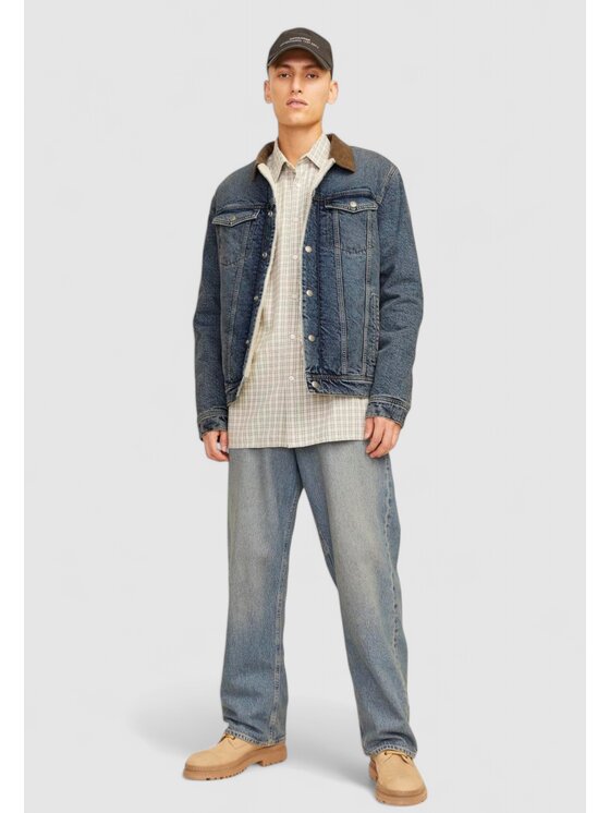 Jack&Jones Jack&Jones Giacca di pelle Jjijean Jjjacket W Sherpa Wi 200 Sn Blu To Fit