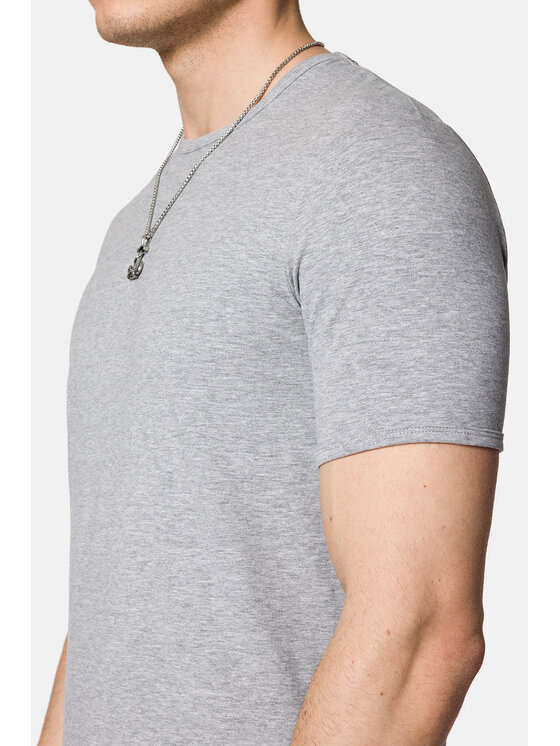 Lancerto Lancerto T-Shirt Zane TS073123000053 Szary Regular Fit