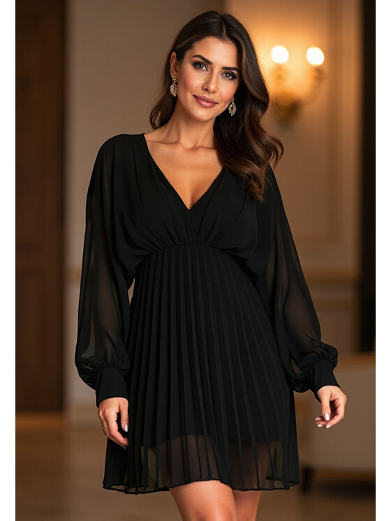 FIGL FIGL Abito da sera M1165 Nero Flared Fit