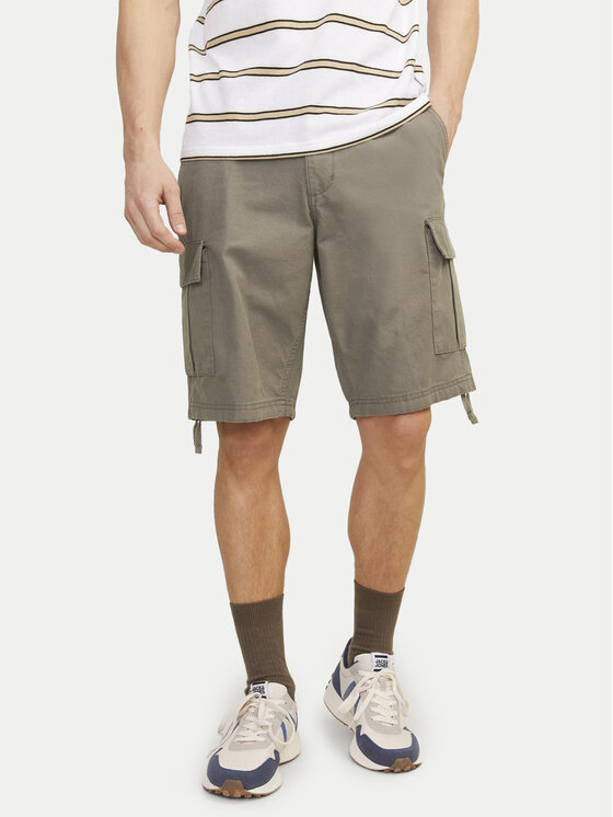 Jack&Jones Bavlnené šortky Jpstcole 12248685 Hnedá Regular Fit