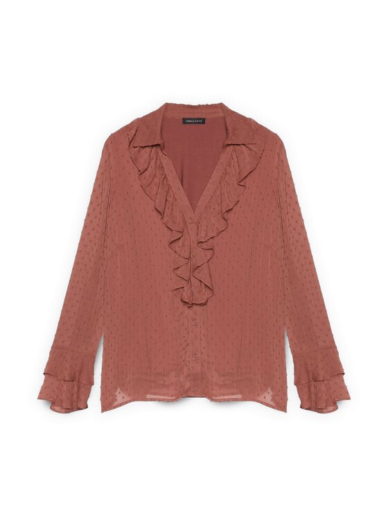 Fiorella Rubino Fiorella Rubino Camicia 5010T001408N027 Marrone Regular Fit