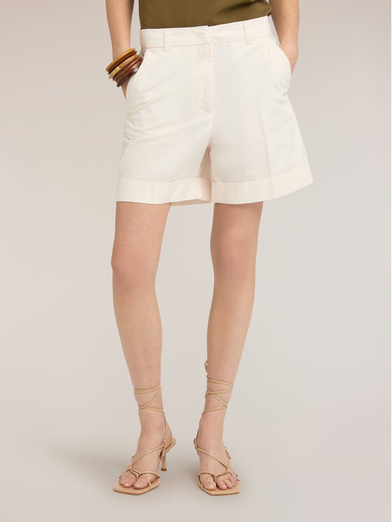 Motivi Motivi Pantaloncini di tessuto P02WQ004666N011 Bianco Regular Fit
