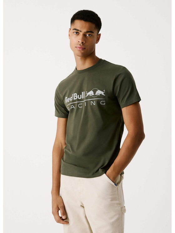 Pepe Jeans Pepe Jeans T-Shirt Red Bull Racing Logo Print 2025 Zielony Regular Fit