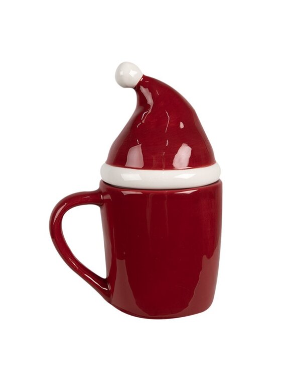MIAhome MIAhome Kubek ceramiczny świąteczny Santa Candy 300 ml Czerwony