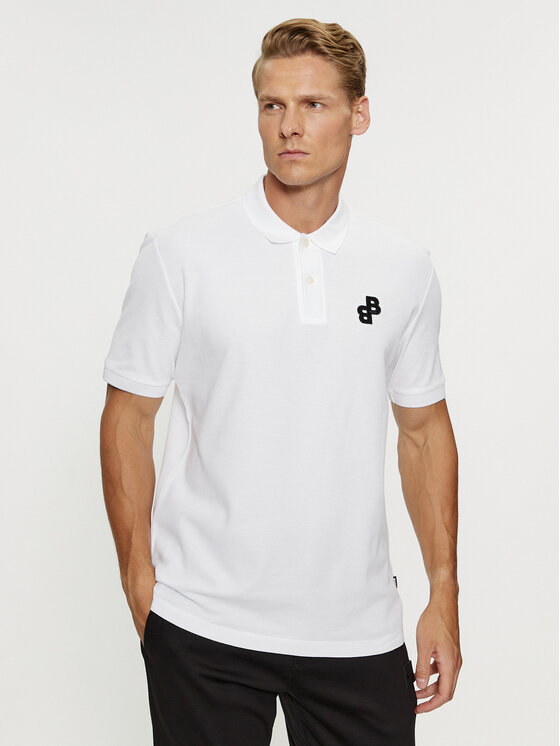 Boss Polo majica Parlay 191 50494953 Bela Regular Fit