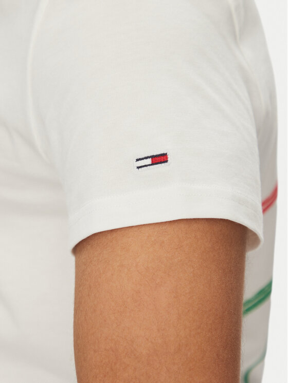 Tommy Jeans Tommy Jeans T-särk Twisted Signature DM0DM20771 Valge Regular Fit