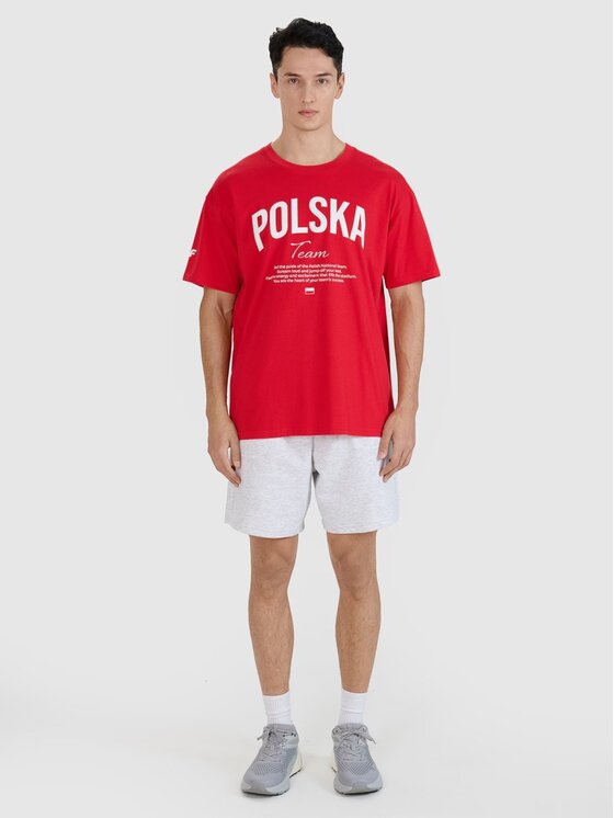 4F 4F T-shirt 4FRMM00TTSHU2949-62S Rosso Regular Fit