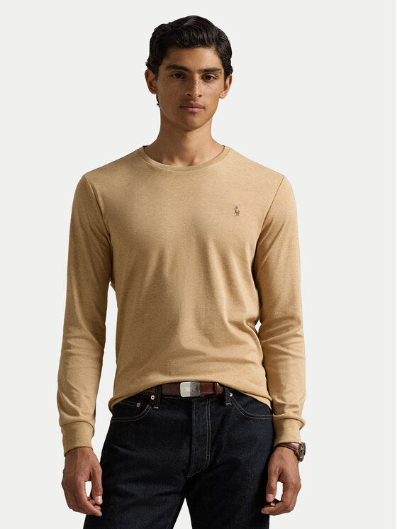 Polo Ralph Lauren Longsleeve krekls 710760121027 Bēšs Slim Fit