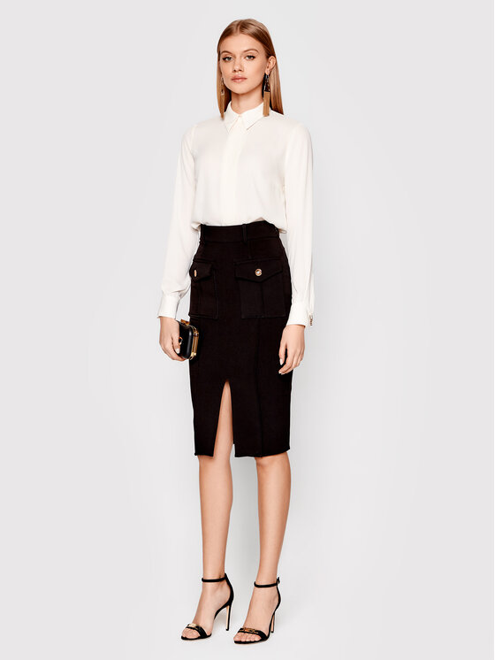 Gonna in similpelle GO-465-16E2-V320 Nero Slim Fit...