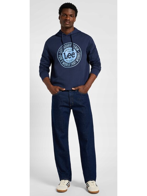 Lee Lee Bluza Legendary Hoodie Niebieski Hoodie Fit