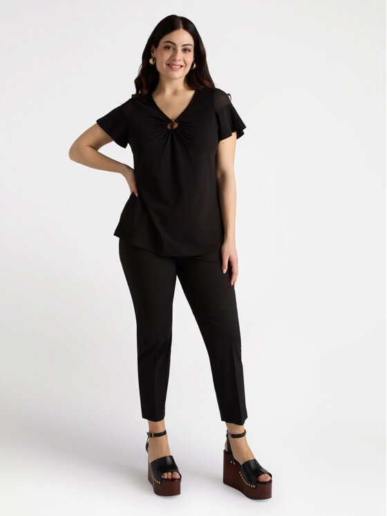 Fiorella Rubino Fiorella Rubino T-Shirt G052L008362N033 Czarny A-Line Fit