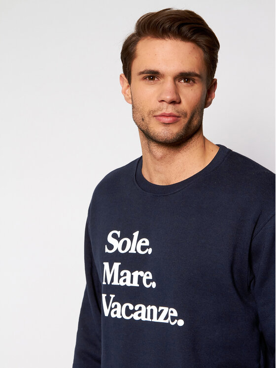 Drivemebikini Drivemebikini Sweatshirt Sole Mare Vacanze 2018-DRV-005_NV Dunkelblau Regular Fit