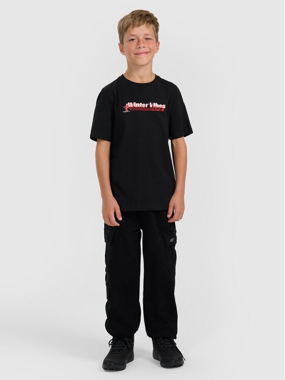 4F 4F T-shirt 4FJRAW25TTSHM3168-20S Nero Regular Fit