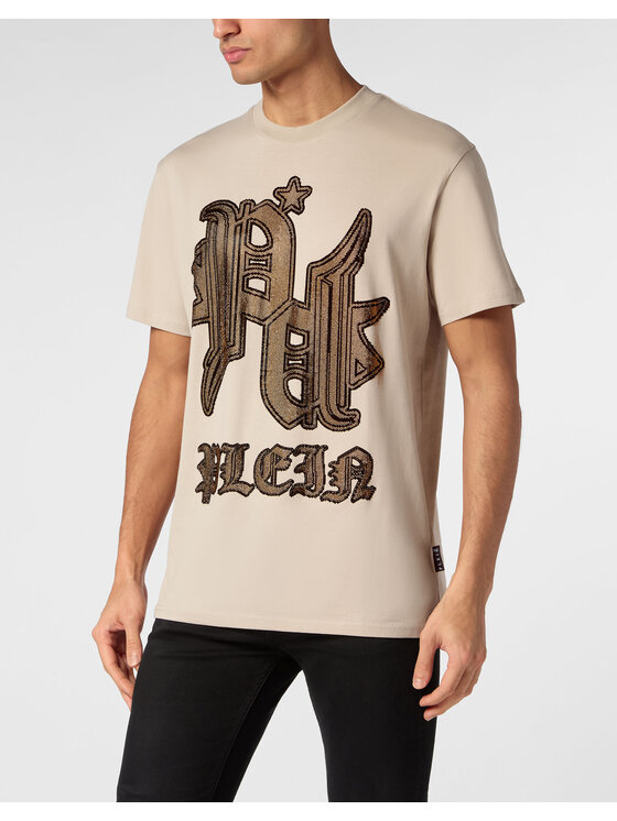 PHILIPP PLEIN PHILIPP PLEIN T-shirt 19485 Beige Regular Fit