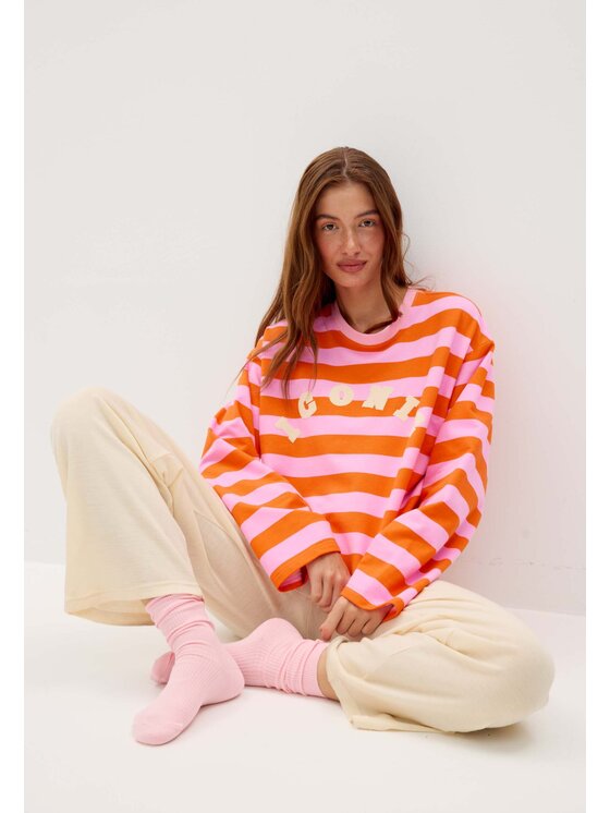 Mirons Mirons Longsleeve Print Kolorowy Regular Fit