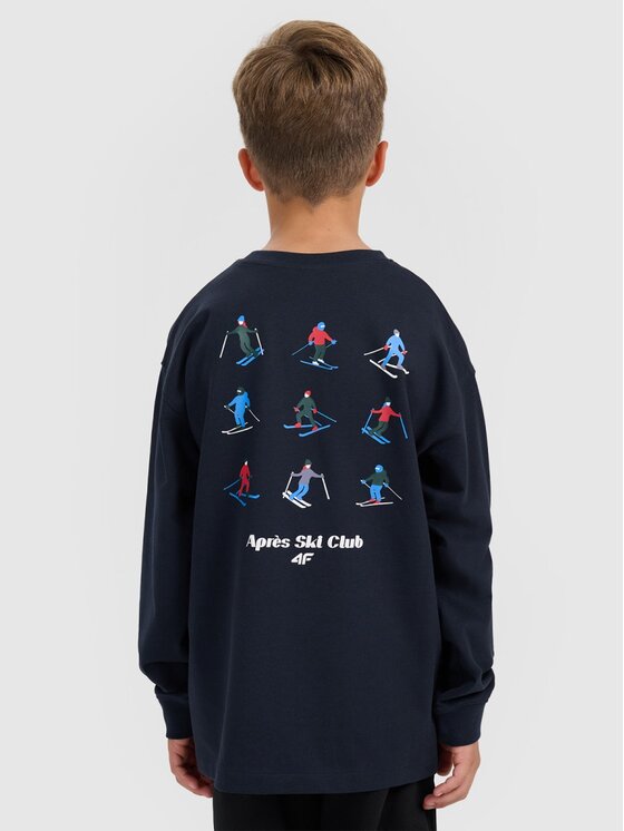 4F 4F Longsleeve 4FJRAW25TLONM587-31S Blu scuro Oversize