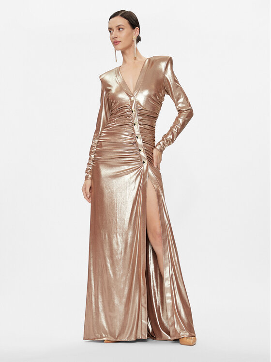 Babylon Babylon Abendkleid T_S00833 Goldfarben Regular Fit