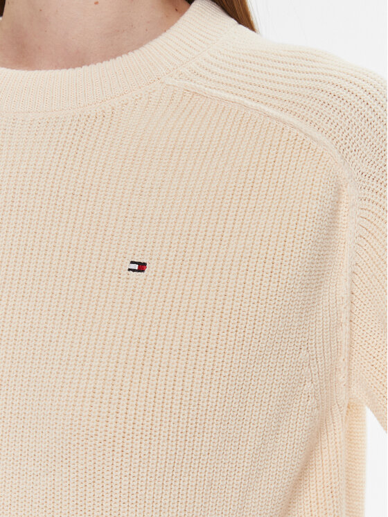 Tommy Hilfiger Tommy Hilfiger Džemper WW0WW40751 Bež Regular Fit