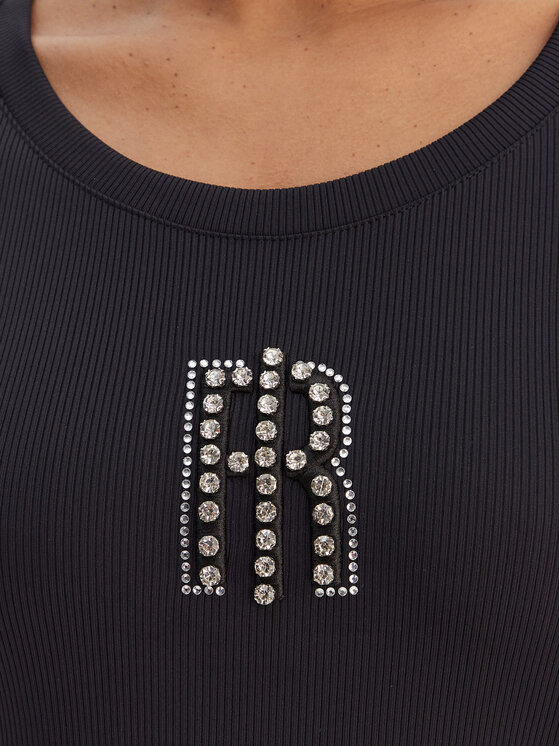 Fracomina Fracomina Majica FP26ST3001J42701 Črna Slim Fit