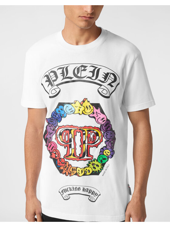 PHILIPP PLEIN PHILIPP PLEIN T-Shirt 22225 Biały Regular Fit