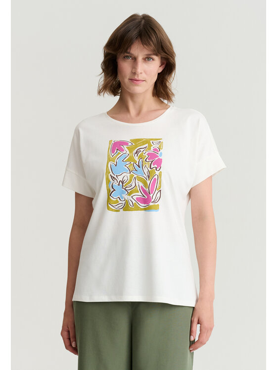TATUUM TATUUM T-Shirt MONKI 1 Krémová Classic Fit