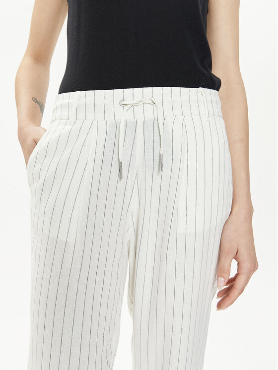 ONLY ONLY Kalhoty z materiálu Caro Poptrash 15278710 Bílá Comfort Fit