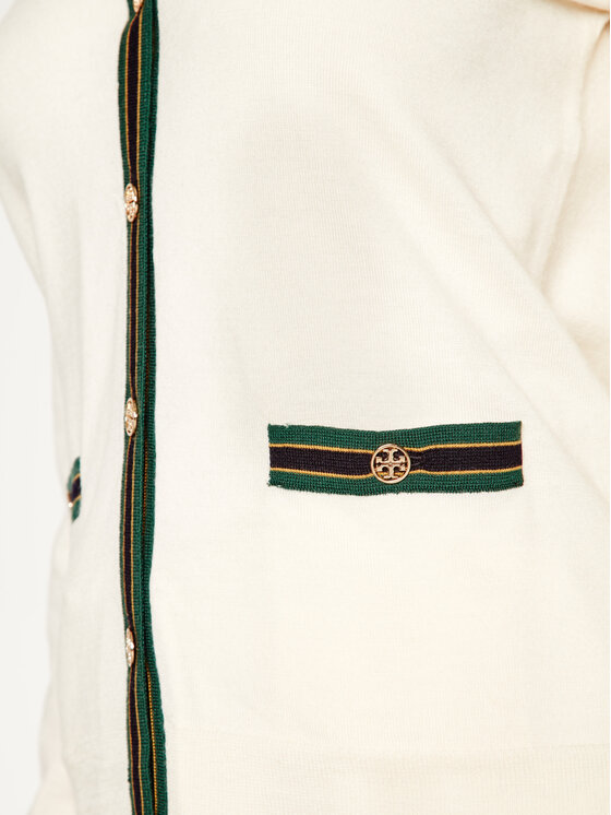 Tory Burch Tory Burch Kardigan Madeline 57330 Beżowy Regular Fit