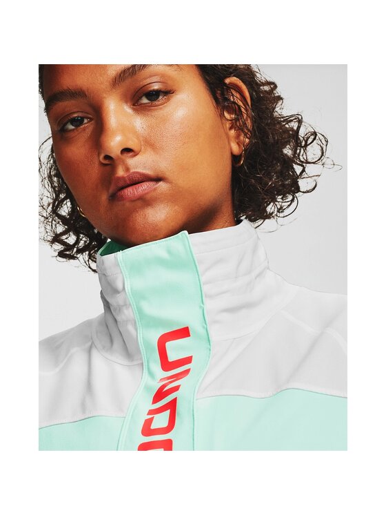 Under Armour Under Armour Kurtka do biegania Recover Woven CB Jacket Turkusowy Loose Fit