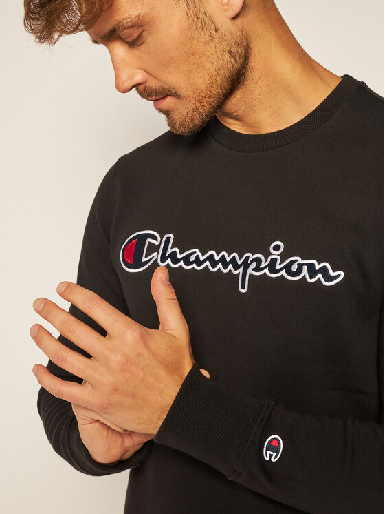 Champion Champion Світшот Script Logo 214720 Чорний Regular Fit